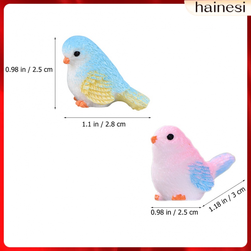 Set 8 Tượng Chim Gõ Kiến Bằng Nhựa Dùng Để Trang Trí Tiểu Cảnh