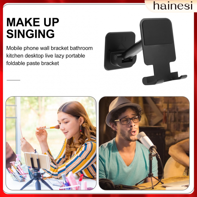 Giá Đỡ Điện Thoại / Máy Tính Bảng Gắn Tường Có Thể Gập Lại Tiện Dụng