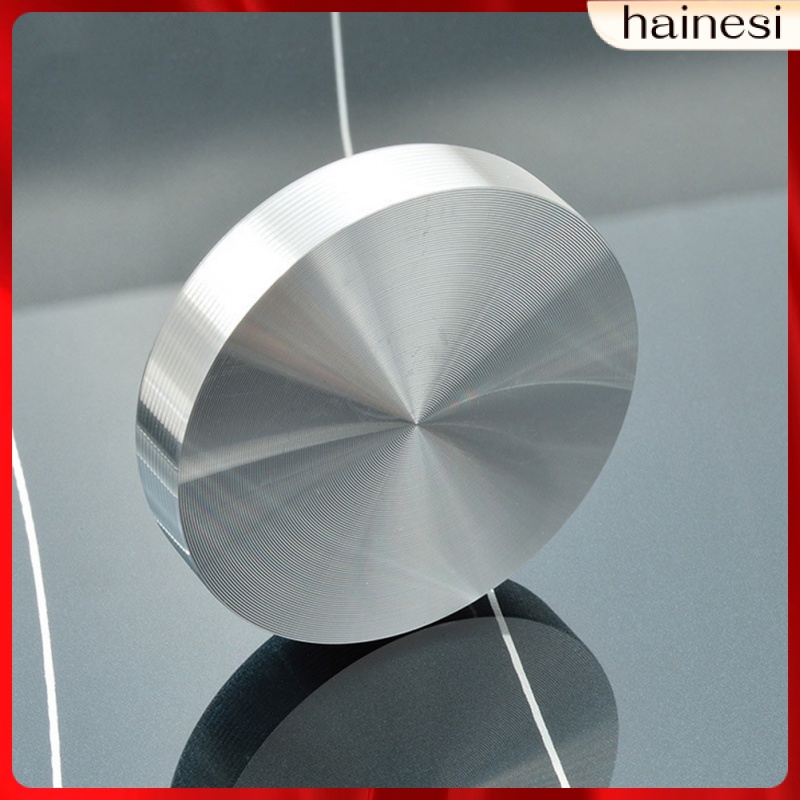 Set 4 Đĩa Tròn Bằng Nhôm Màu Bạc Gắn Kính Bánh Kem Để Bàn