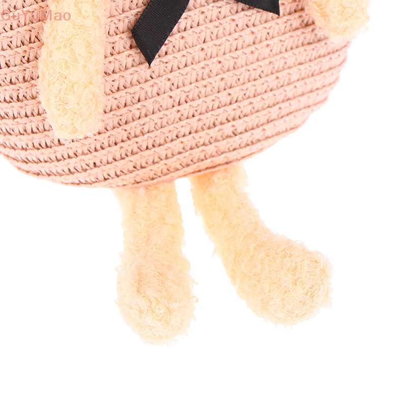 Túi cói Vai Đan Rơm Hình Gấu Thỏ Nhiều Màu Dễ Thương Cho Bé PRTA