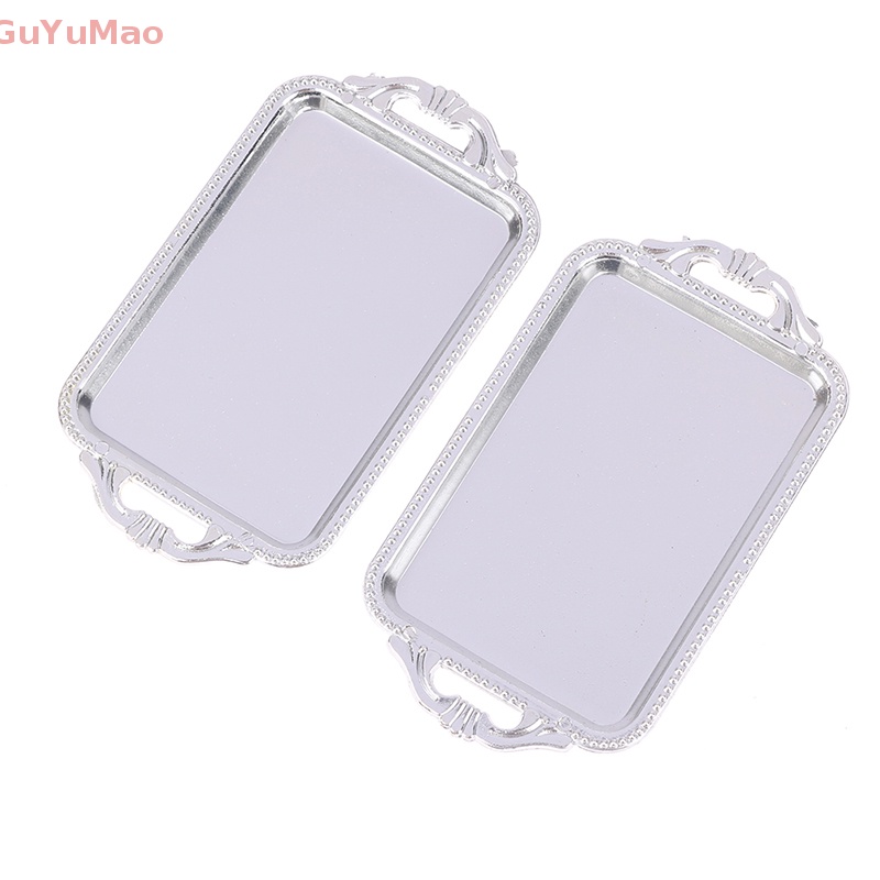 Bộ 2 Khay Trà Mini Bằng Nhựa Dùng Trang Trí Nhà Búp Bê