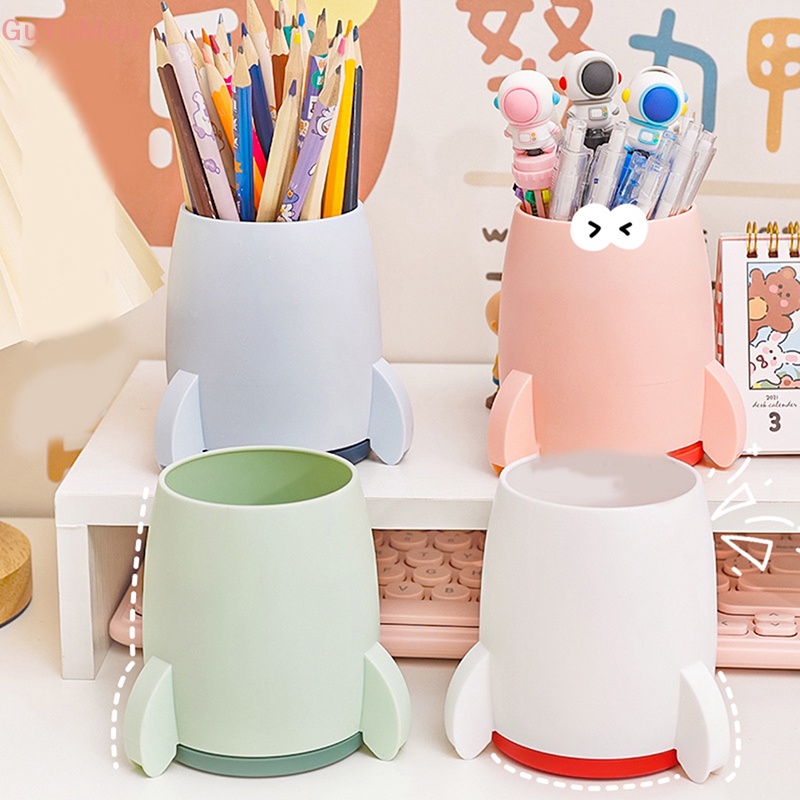 [cxGUYU] Giá Đỡ Bút Chì Để Bàn Hình Tên Lửa Đơn Giản Sắp Xếp Gọn Gàng Cho Văn Phòng / Trường Học Pr