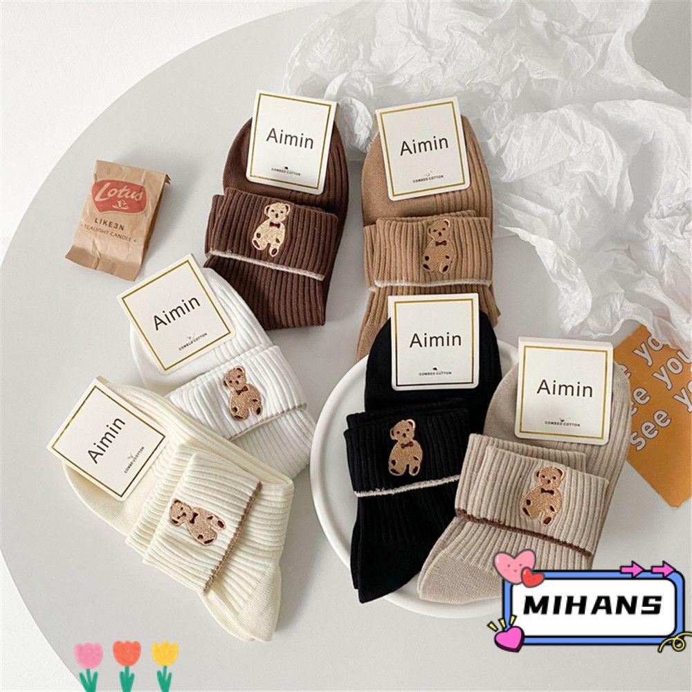 1 Đôi Tất Nữ Thêu Hình Dễ Thương