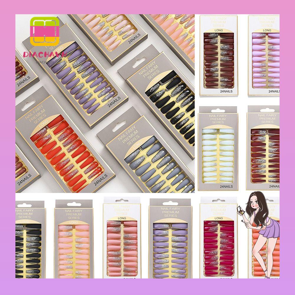 Set 24 Móng Tay Giả Che Phủ Toàn Diện DIY