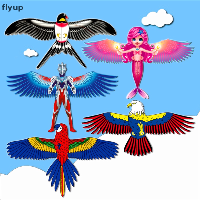 Flyup Bộ Diều Đồ Chơi mini Bằng Nhựa Hình Hoạt Hình 3d Có Cánh Cho Trẻ Em