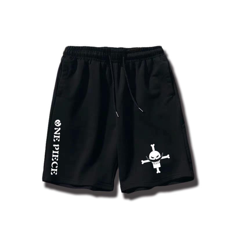 Quần Short Dáng Rộng In Hình one piece Mũ Rơm Luffy ins Siêu Hot Thời Trang Hàn Quốc