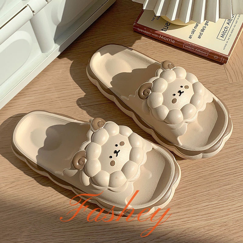 Fashey Dép Bông Đi Trong Nhà Đế Dày Chống Trượt Thời Trang Mùa Hè Dễ Thương Cho Nữ