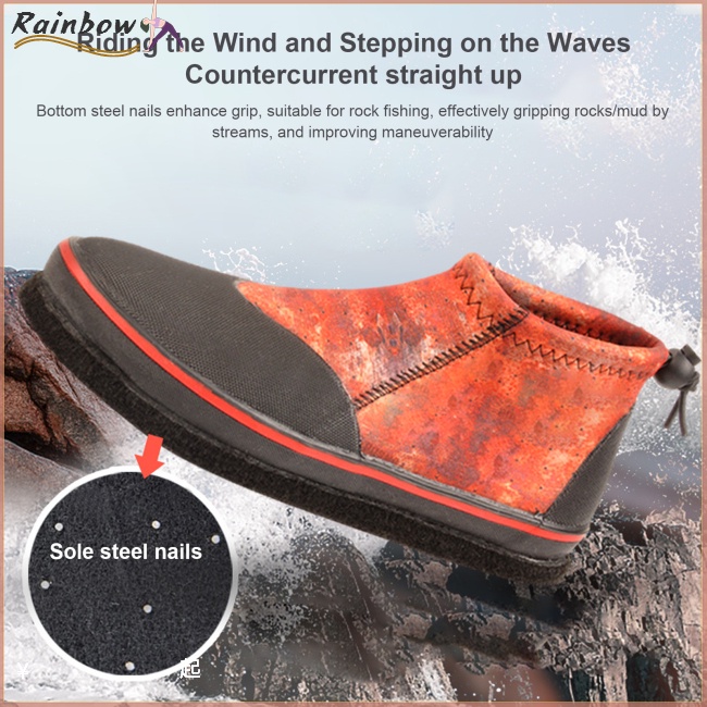 Giày Câu Cá Đế Thép Có Dây Rút Chống Trượt Cho Nam Nữ