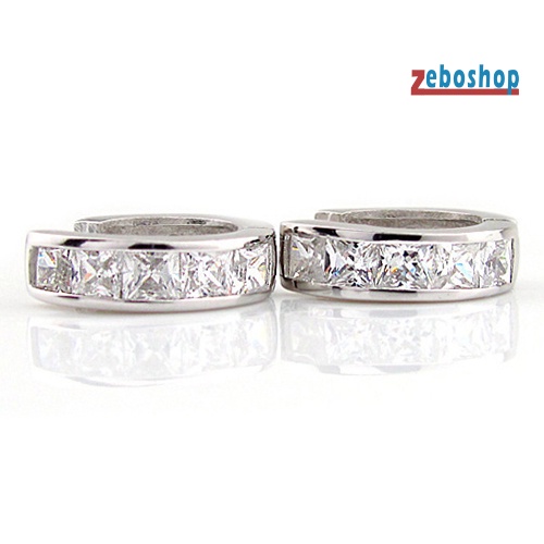 Bông Tai Mạ Bạc Dáng Tròn Nhỏ Đính Đá Thời Trang Cho Nam