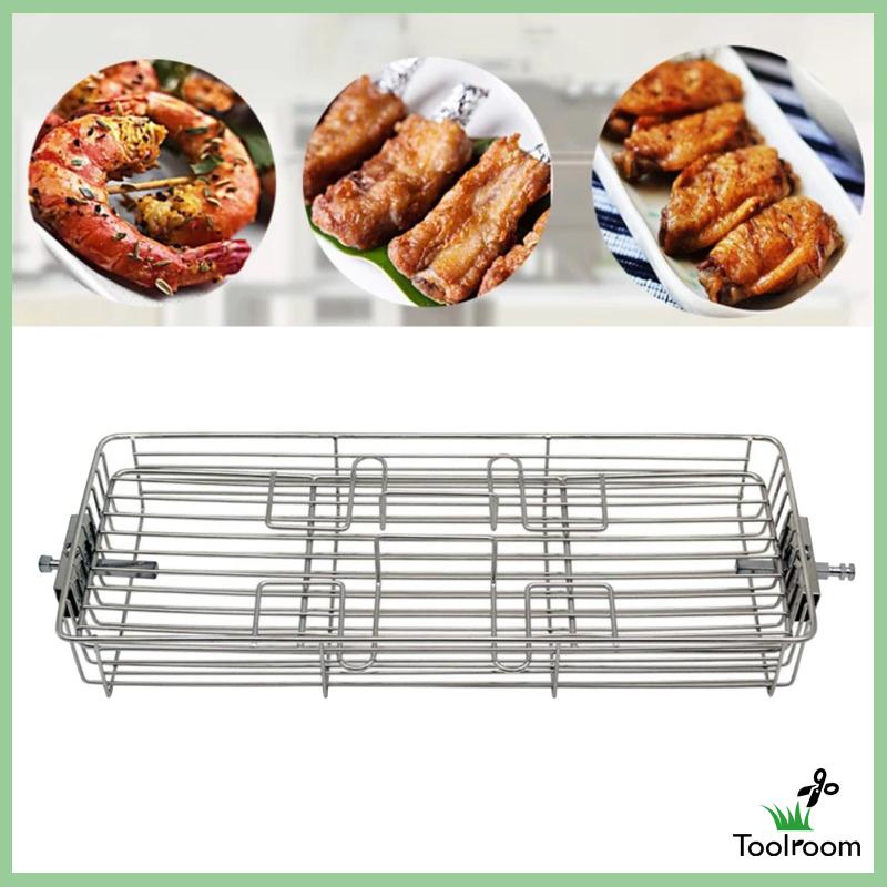 Lồng Xoay Nướng BBQ Bằng Thép Không Gỉ Cho Lò Vi Sóng 25-30L