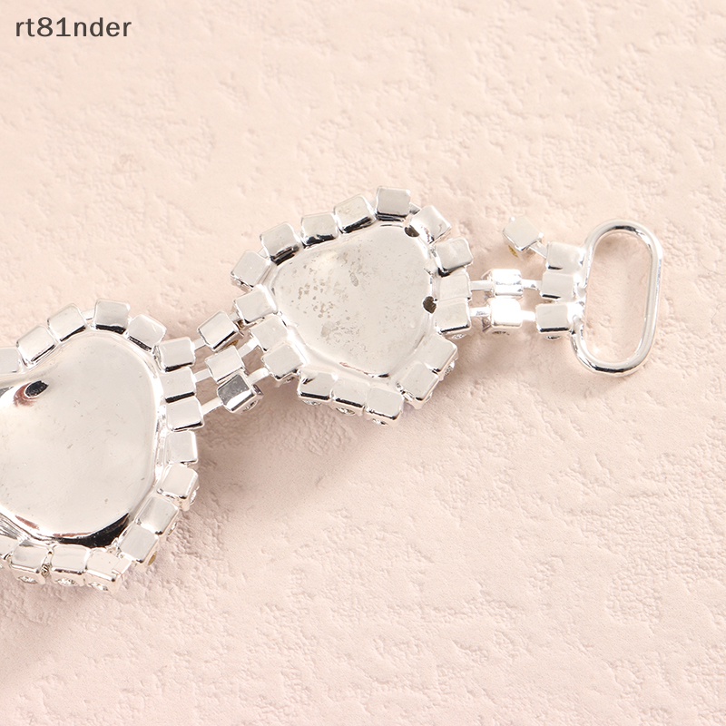 Rt 1 Khóa Dây Xích Đồng Đính Đá Acrylic Hình Trái Tim Trang Trí Quần Áo / Đồ Đi Biển / Giày Trang Trí Đám Cưới n