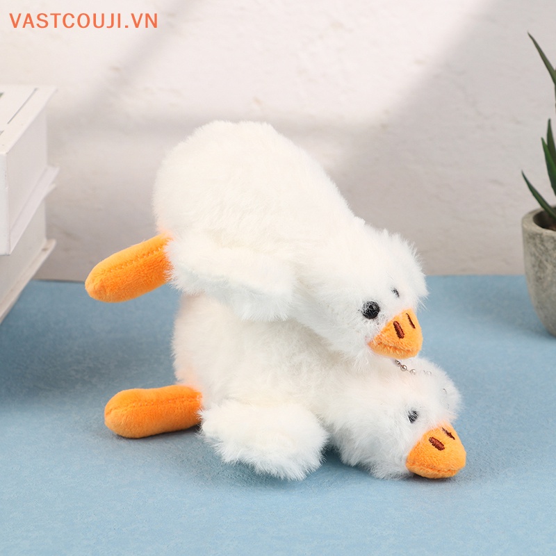Móc Khóa Hình Ngỗng Nhồi Bông Màu Trắng Đáng Yêu
