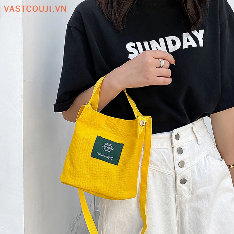 Túi Xách Canvas Cỡ Lớn In Chữ Thời Trang Cho Nữ