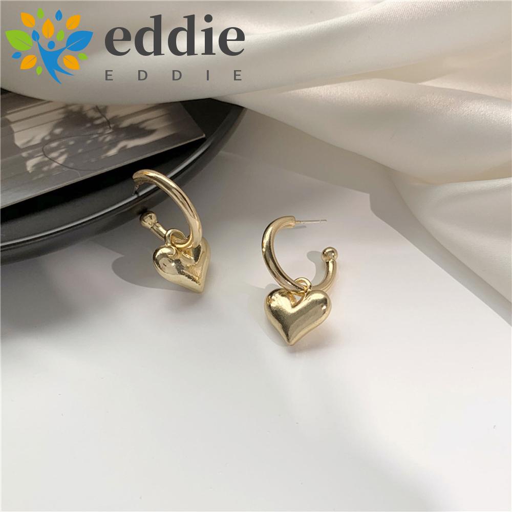 Bông Tai Dáng Dài Hình Trái Tim 26Eddie Cho Nữ|Khuyên Tai Dạng Vòng Tròn Nhiều Màu Sắc