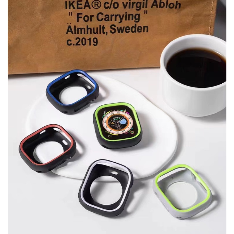 Vỏ silicone Mềm Bảo Vệ Đồng Hồ Apple Watch 44mm 40mm 42mm 45mm 41mm 38mm 49mm 6 / 3 SE 7 / 8 Ultra 3 2 45mm