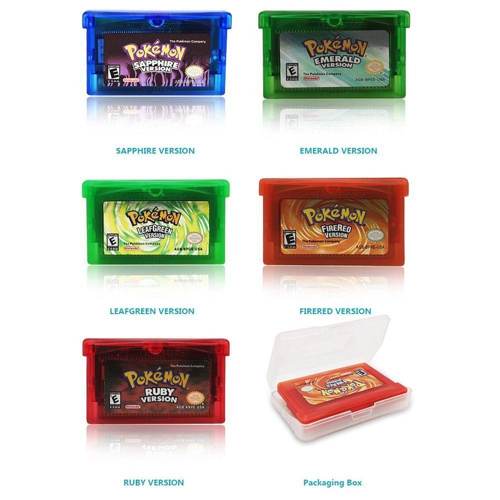 Thẻ Trò Chơi Điện Tử pokemon gba sp Cổ Điển Tiếng Anh Nhiều Màu Sắc Dành Cho Trẻ Em