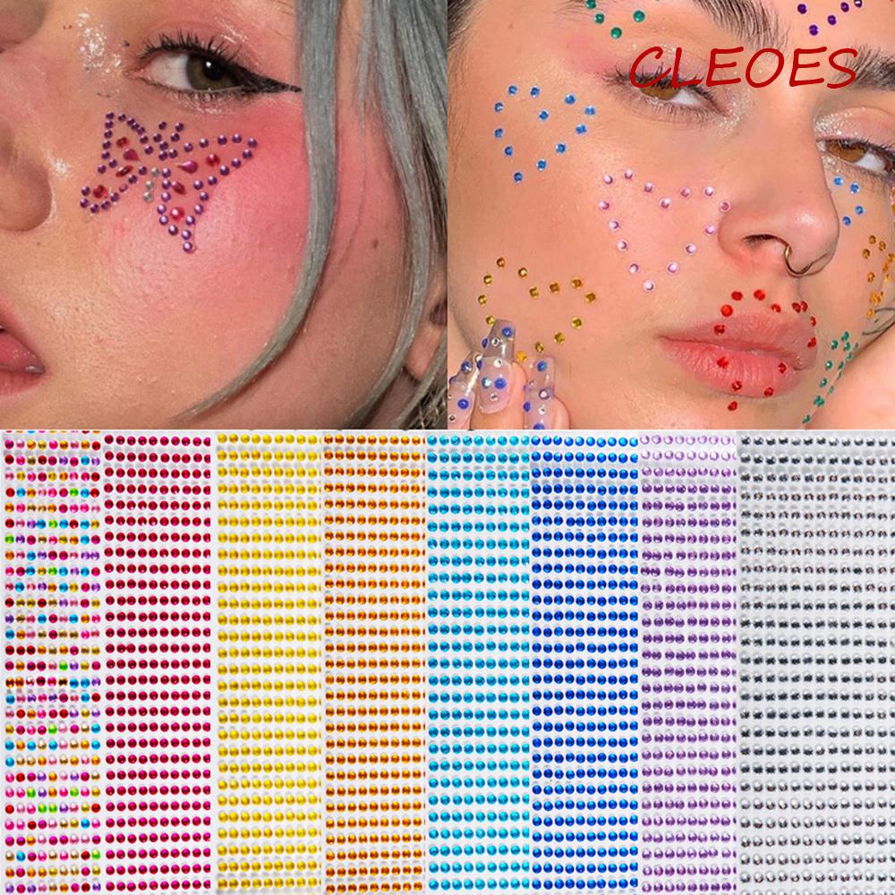 Set 437 Miếng Dán Mặt 3D CLEOES Tự Dính Chuyên Nghiệp|Miếng Dán Trang Trí Móng Tay / Lông Mày / Mặt / Cơ Thể Độc Đáo DIY