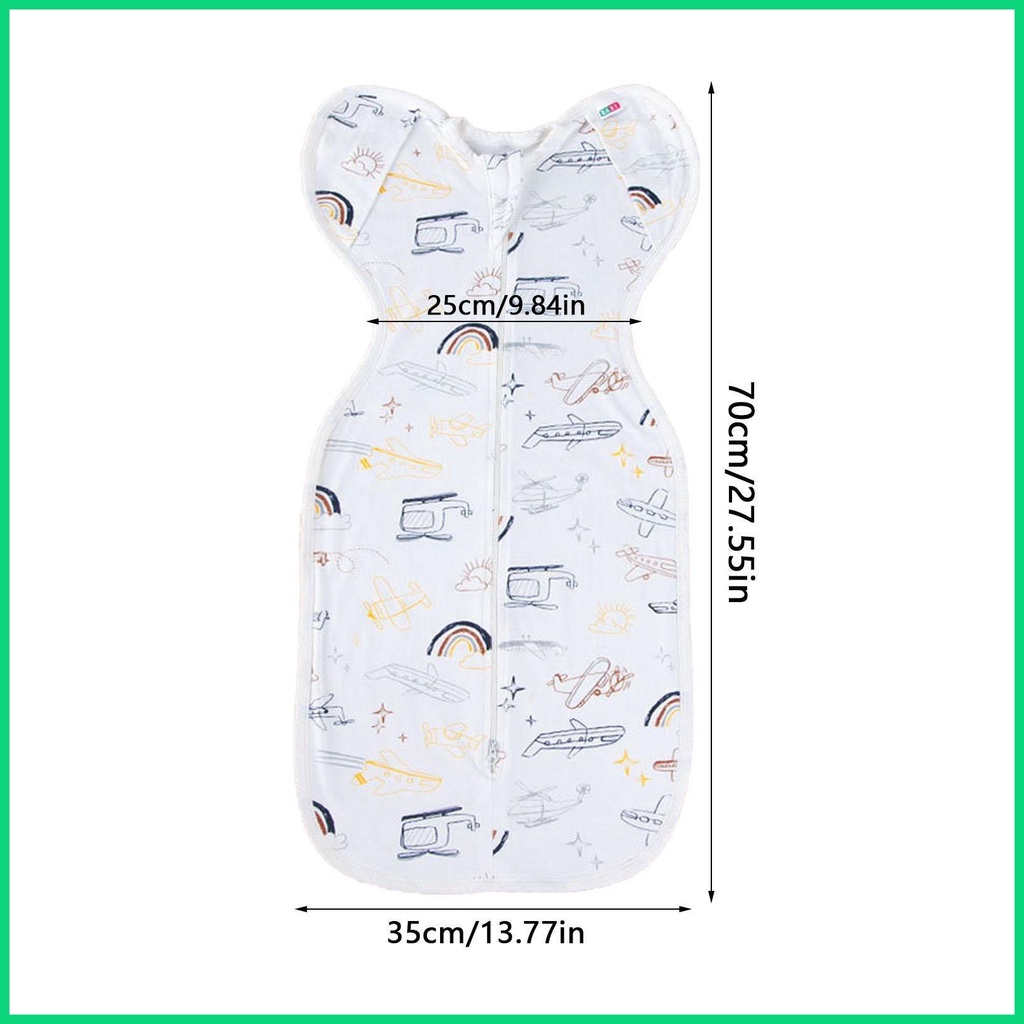 Túi Ngủ 2 Chiều Bằng Cotton Thân Thiện Với Da Chống Tĩnh Điện Có Khóa Kéo Cho Trẻ Sơ Sinh