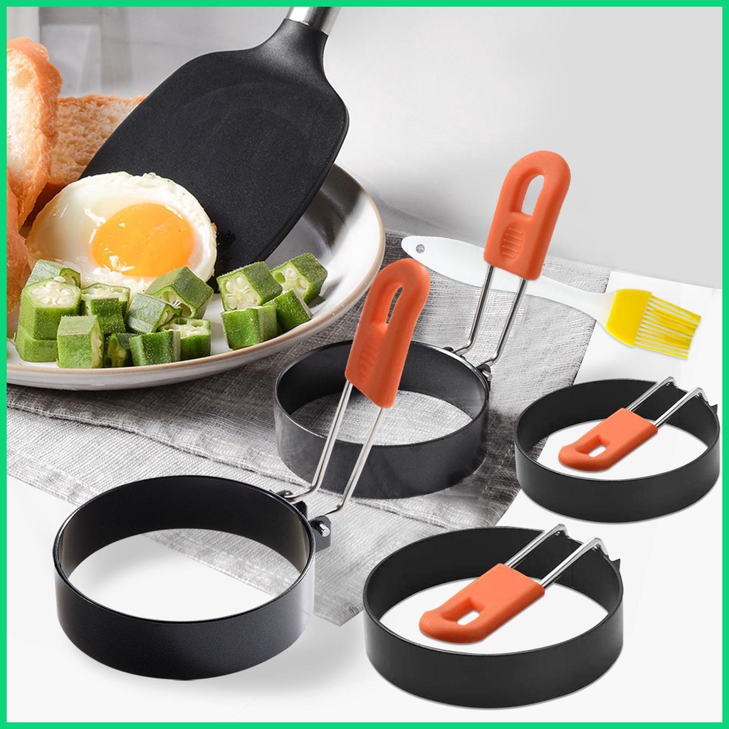 Set 5 Khuôn Chiên Trứng Bằng Thép Không Gỉ