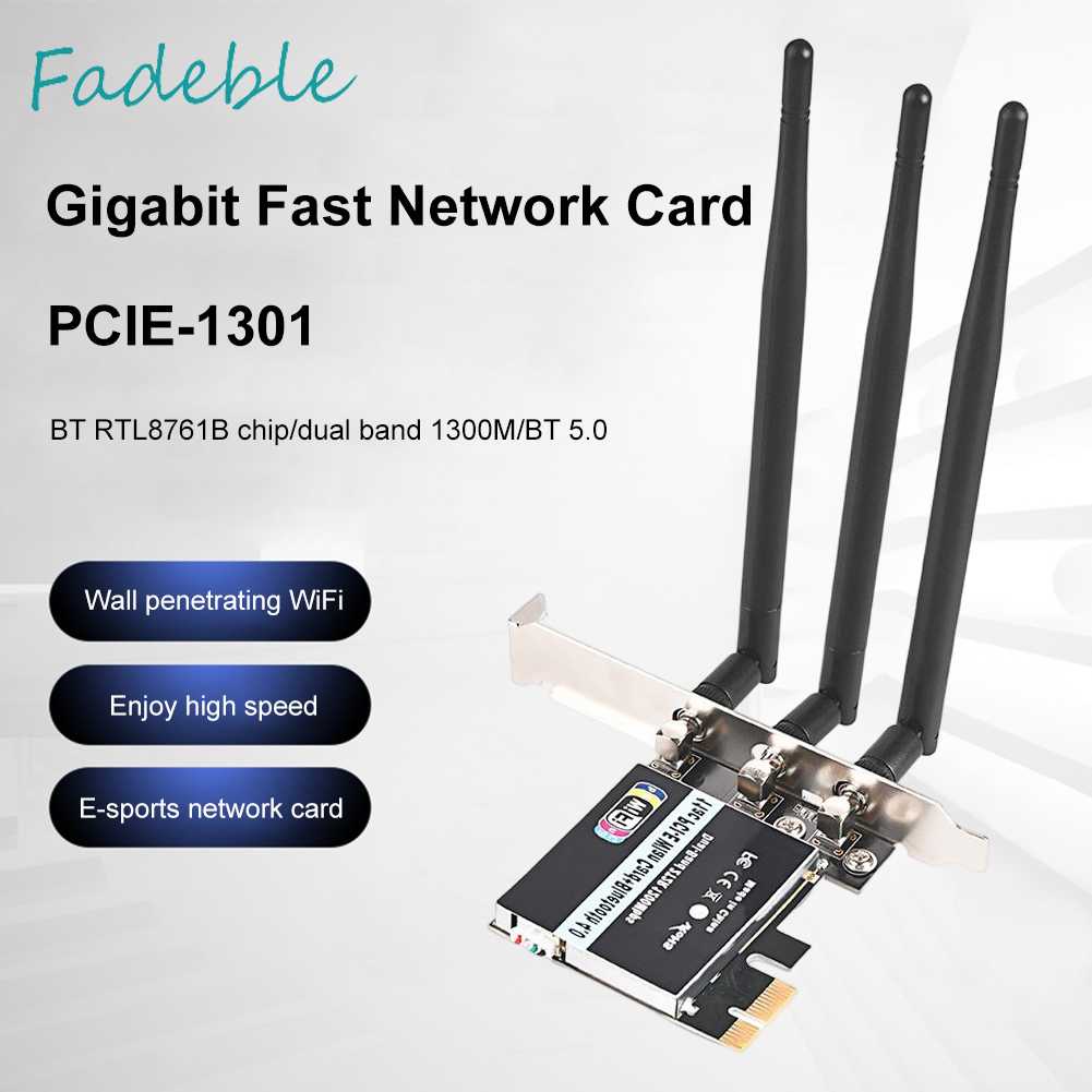 Thẻ Mạng Không Dây 2.4 / 5G 1300Mpbs Kết Nối Bluetooth 5.0