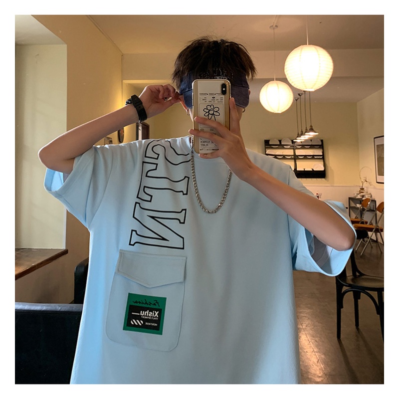 Áo Thun Tay Ngắn Bằng Lụa Lạnh Mỏng Plus Size Thời Trang Mùa Hè Cho Nam