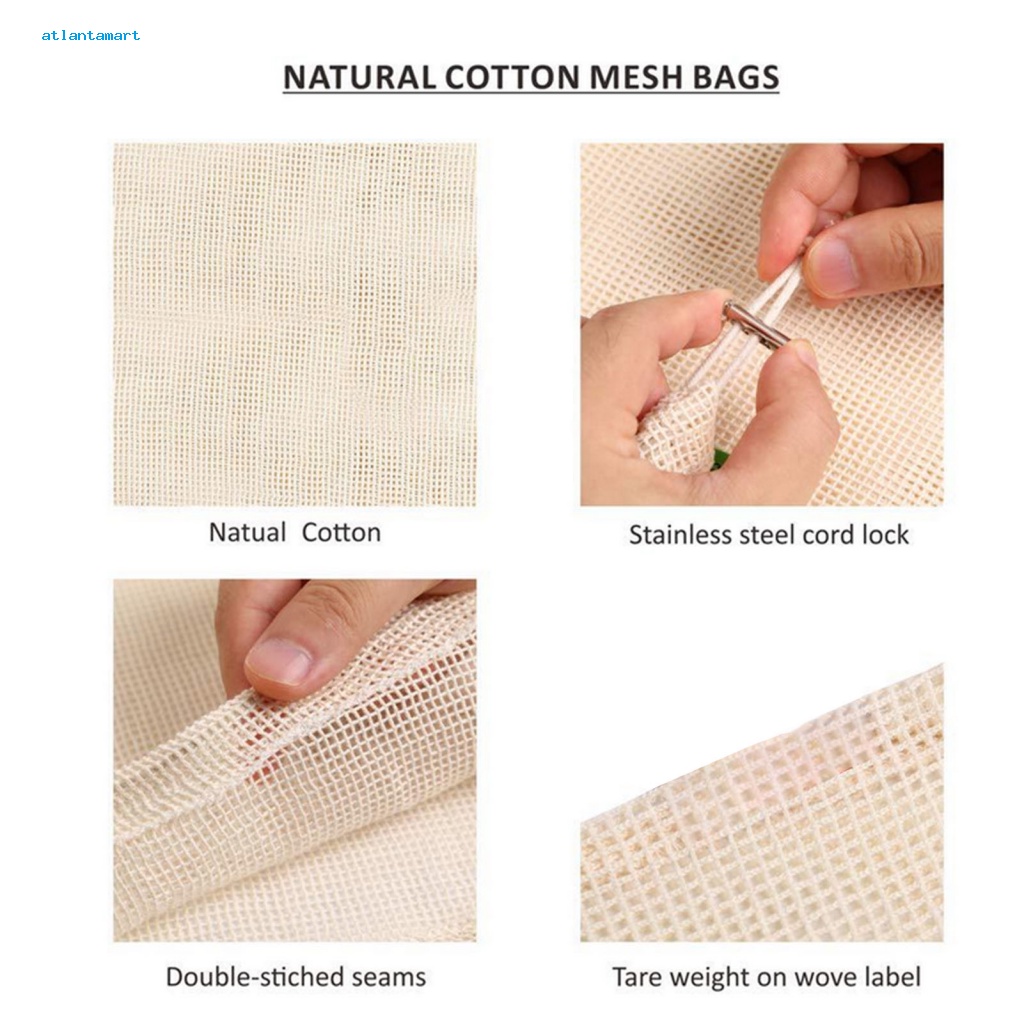 Túi Đựng Đồ Dùng Cao Cấp Tiện Dụng| Bộ 20 Miếng Bông Tẩy Trang Bằng Vải Cotton Tre Tự Nhiên Thấm Hút Nước Mạnh Có Thể Giặt Sạch