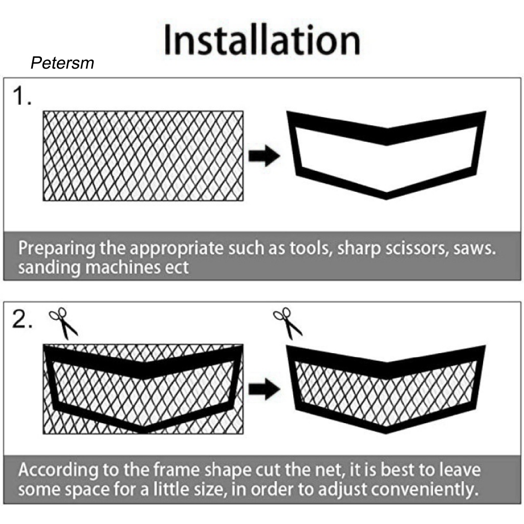 Tấm Lưới Tản Nhiệt Bằng Hợp Kim Nhôm PP Hình Lục Giác Kích Thước 6x12mm Thông Dụng Cho Xe Hơi
