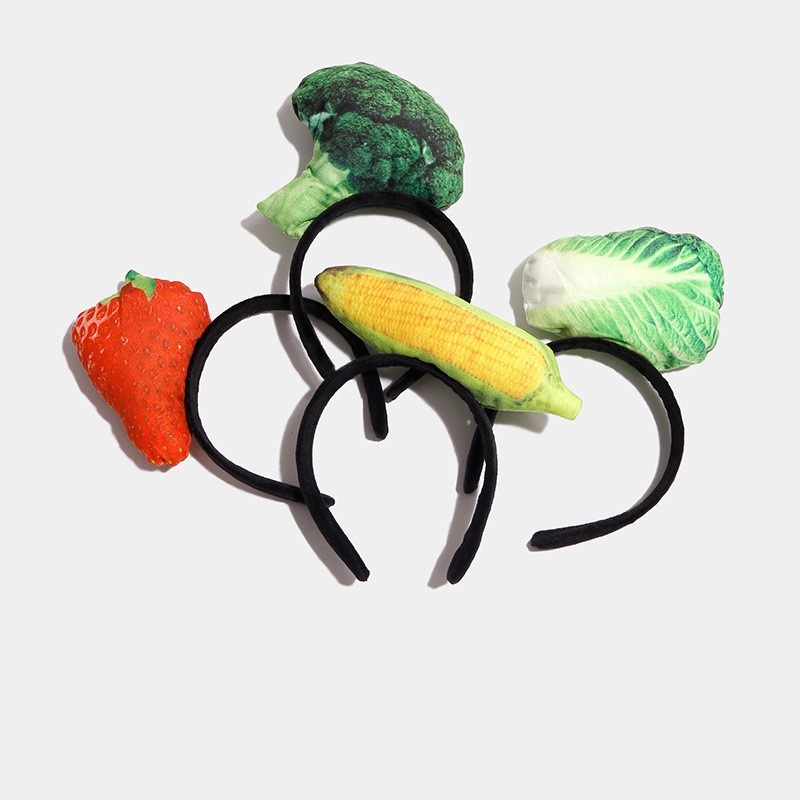 Băng Đô Cài Tóc Hình Trái Cây Rau Củ Quả Vui Nhộn Sáng Tạo Cho Nữ Rửa Mặt