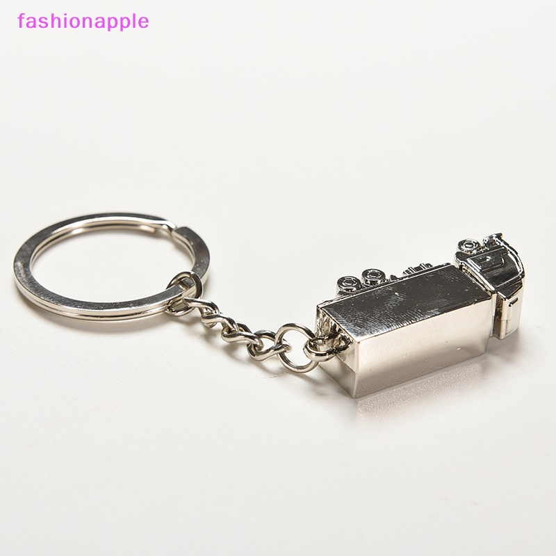 Móc Khóa Kim Loại Mini Hình Xe Tải 3D Dễ Thương