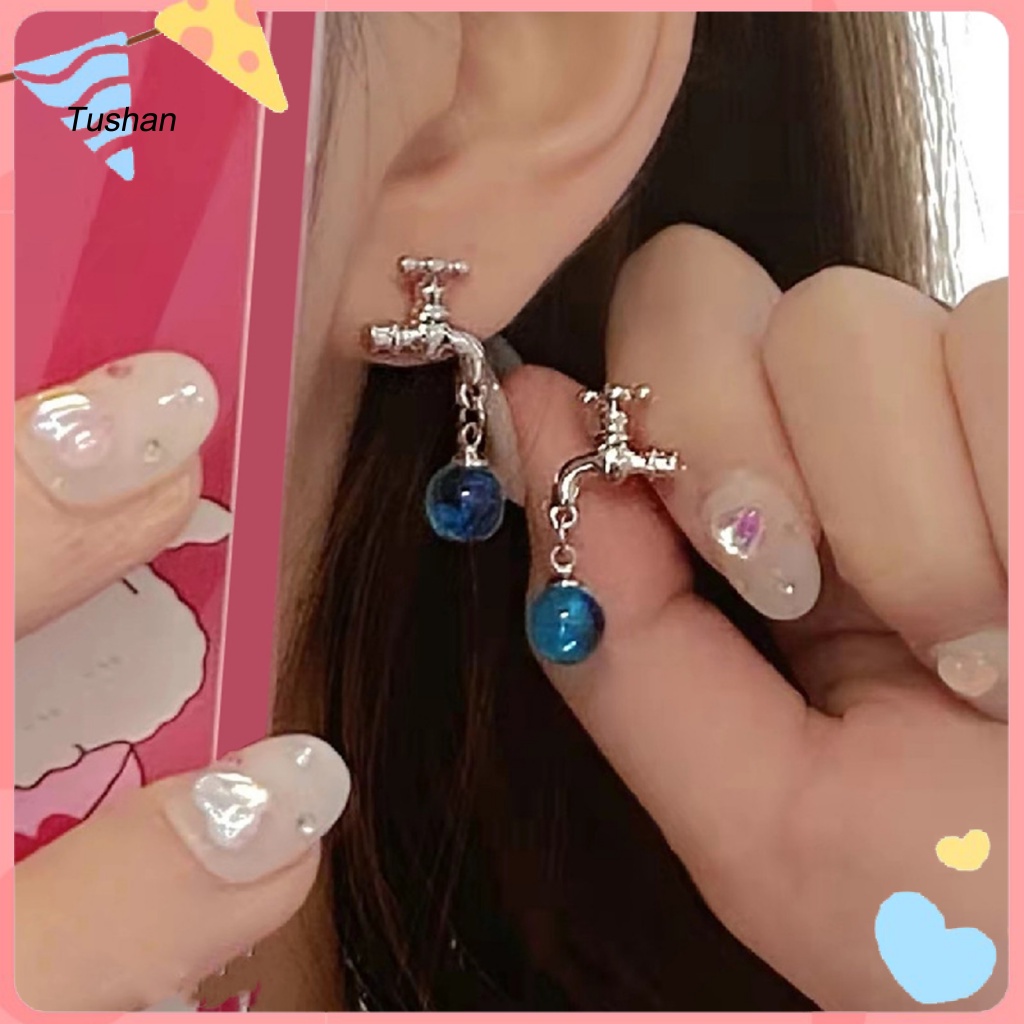 1 Đôi Bông Tai Hợp Kim Đính Pha Lê Giả Phong Cách Vintage