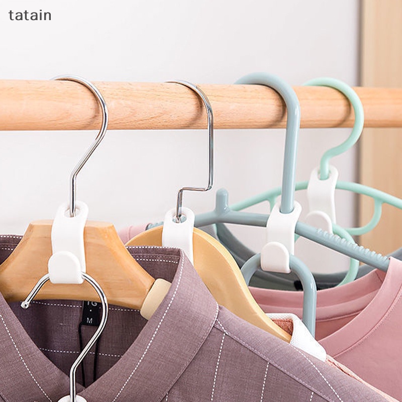 Móc Nối Treo Quần Áo Bằng Nhựa Chống Trượt Tiết Kiệm Không Gian