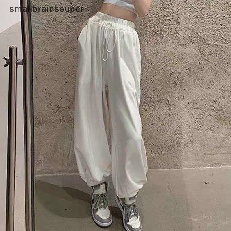 Quần Dài Lưng Cao Ống Rộng Màu Trơn Phong Cách Hàn Quốc Thời Trang Cho Nữ