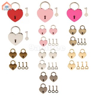 [Ổ khóa hình trái tim có khóa hộp nhật ký hành lý chìa khóa