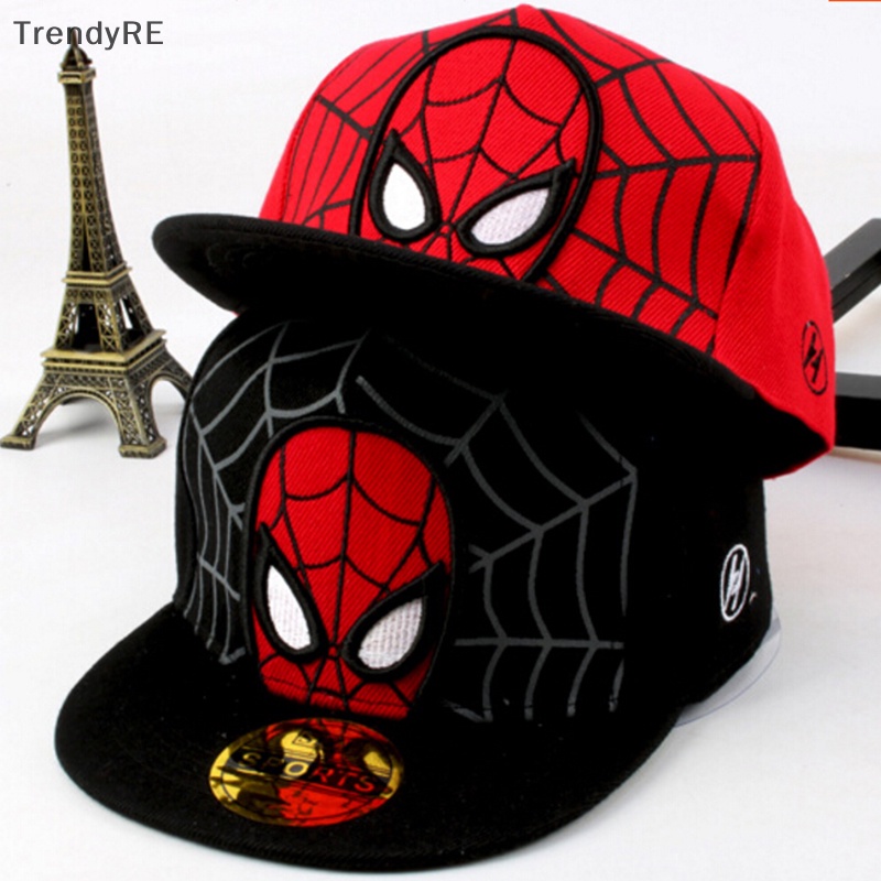 Mũ Bóng Chày Phẳng In Hình Người Nhện Hoạt Hình Phong Cách Hip Hop Đường Phố Hợp Thời Trang Phụ Kiện Chuyên Dụng Dành Cho Xe Hơi