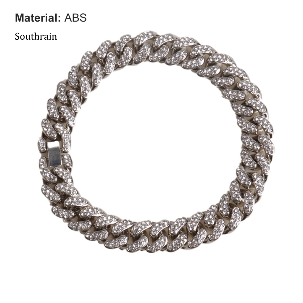 Vòng Cổ Chuỗi Xích Đính Đá Lấp Lánh Chống Dao Rách Cho Chó Mèo