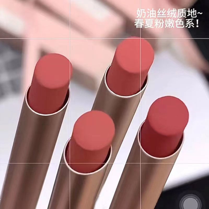 Son Môi HERORANGE Chống Thấm Nước Lâu Trôi Thiết Kế Vỏ Hình Vuông Màu Hồng Xinh Xắn