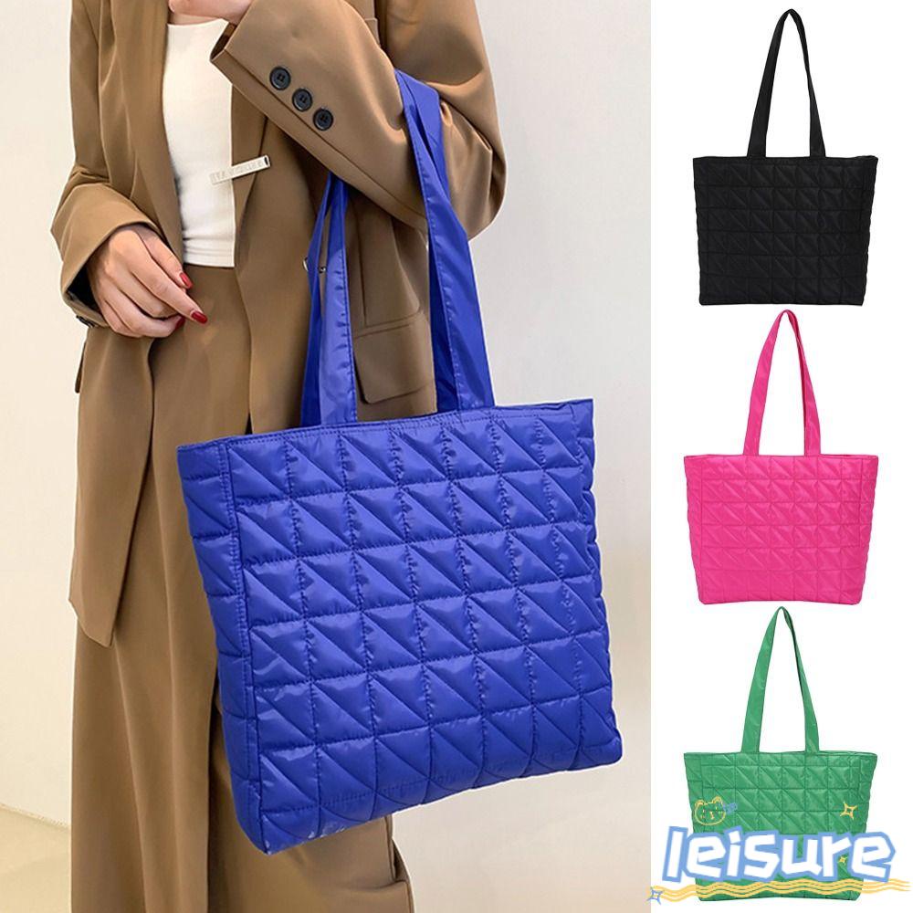 Túi Tote Đeo Vai Cỡ Lớn Họa Tiết Sọc Caro Thời Trang Mùa Đông