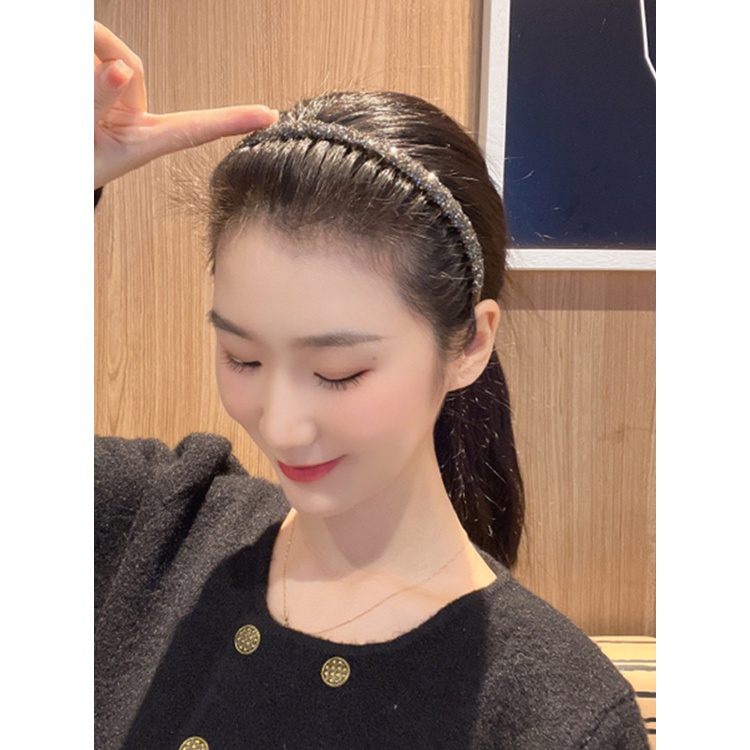 Băng Đô Nhung Đính Kim Cương Giả Kiểu Hàn Quốc Tiện Dụng Rửa Mặt