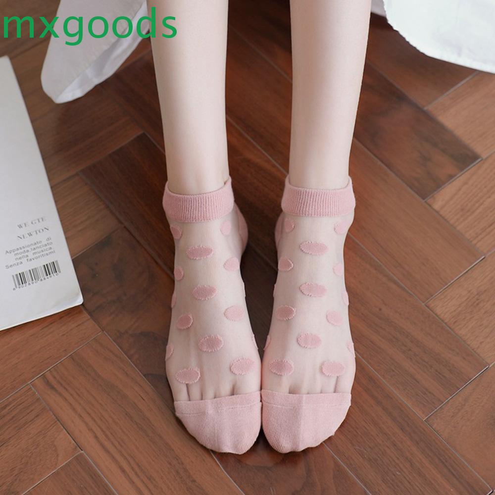 Vớ Lưới Trong Suốt Miệng Nông Màu Hồng Đáng Yêu Thời Trang Mùa Hè