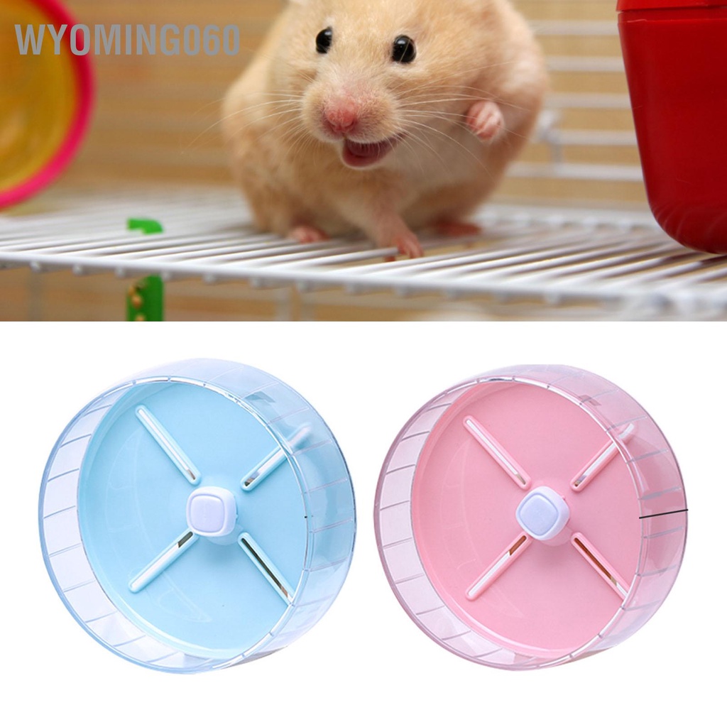 Hamster Tập thể dục Running Wheel Silent Đồ chơi cho thú cưng nhỏ Lồng 【wyoming060】