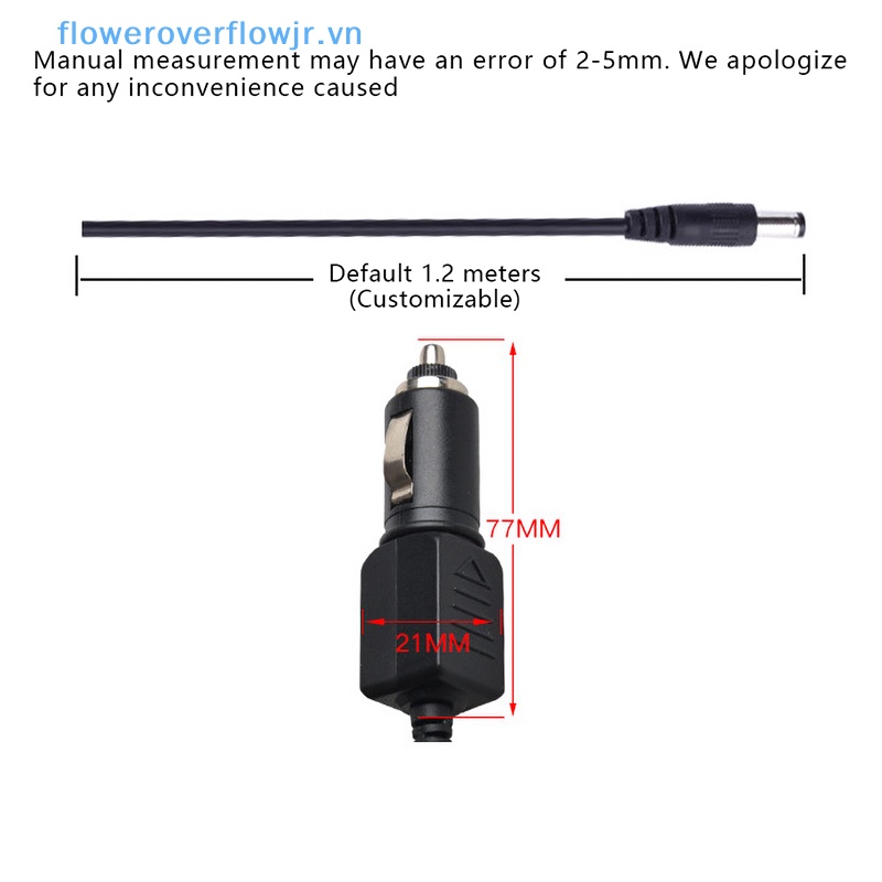 Dây Cáp Sạc Máy Ghi Âm DC 12V 2A Cho Xe Hơi