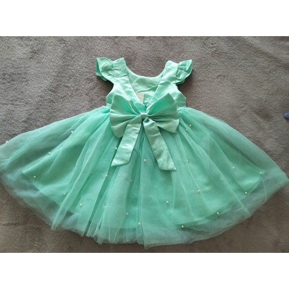 Đầm Công Chúa Dự Tiệc Đính Nơ Xinh Xắn Cho Bé Gái