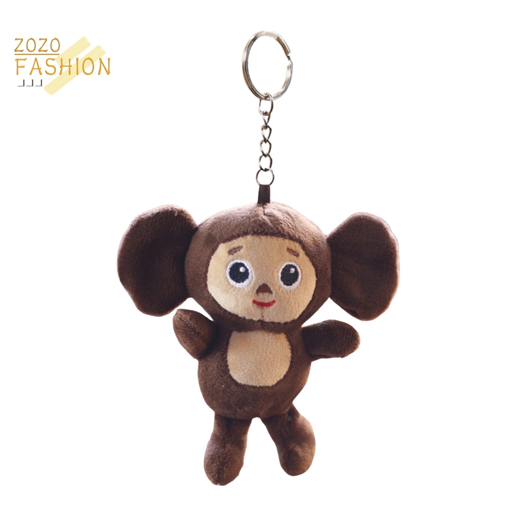 Móc Khóa Hình Khỉ Nhồi Bông Tai To Trang Trí Ba Lô