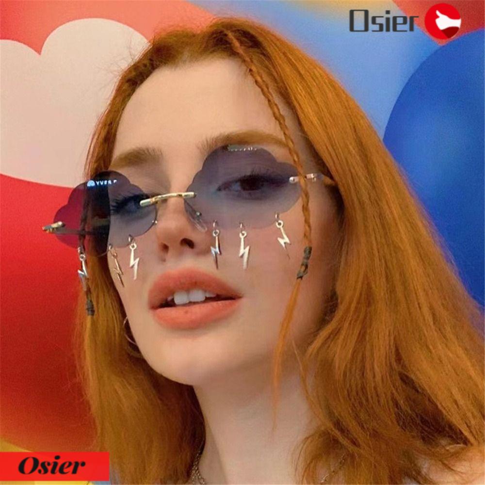 Kính Mát Không Gọng Họa Tiết Đám Mây Phong Cách Retro Thời Trang OSIER1