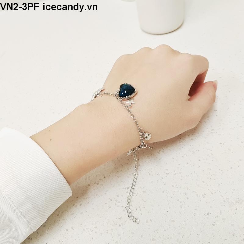 🥟ice🥟Vòng Tay Trái Tim Bướm Chuông Đổi Màu Nữ Sinh Cặp Đôi Vòng Tay Tinh Tế