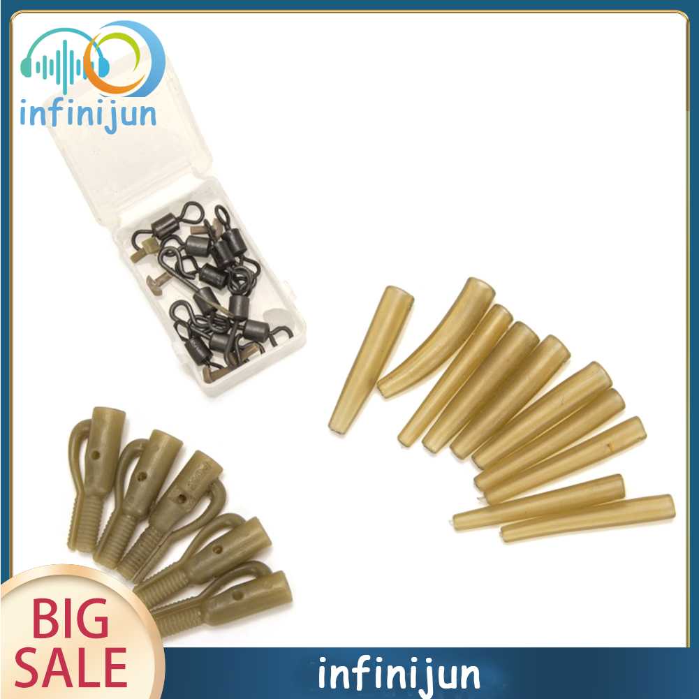 Set 30 Ống Cao Su Mềm Có Khớp Khuyên Cho Câu Cá