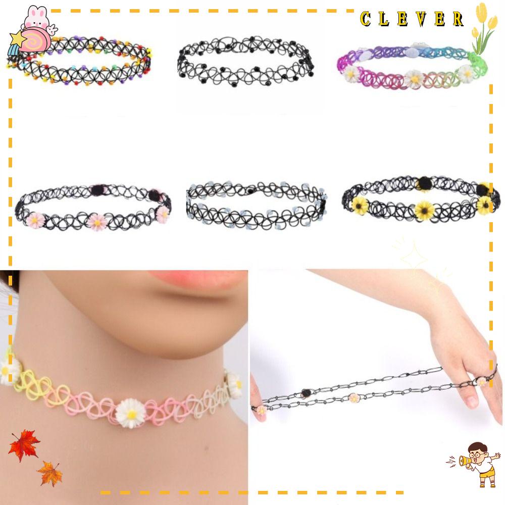 Vòng cổ Choker Co Giãn Nhiều Màu Phong Cách Cổ Điển Cho Nữ