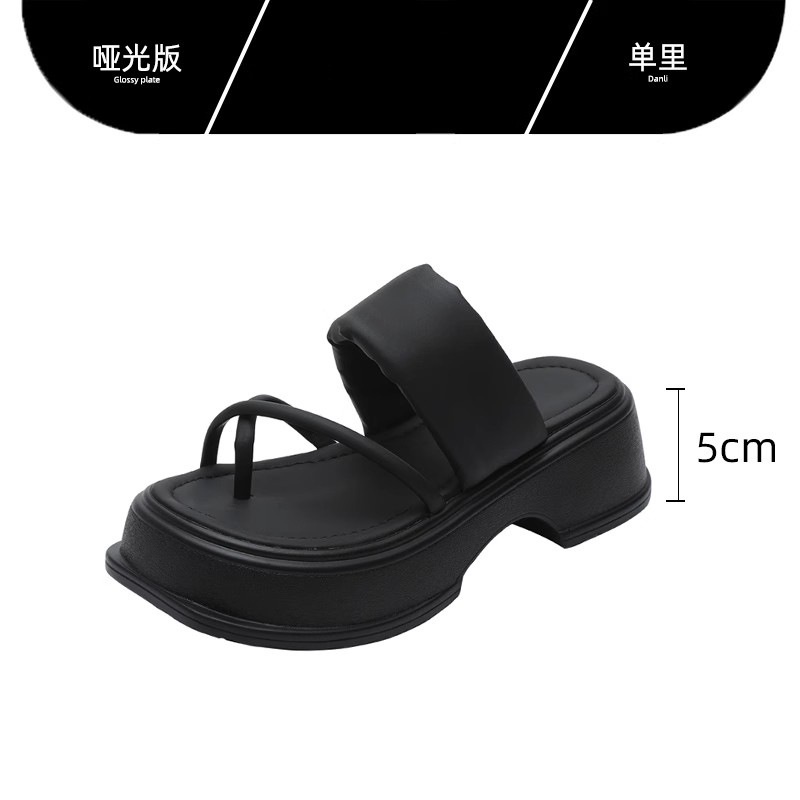 Duoya Tóc Thẳng ~ [Hàng Có Sẵn] [Siêu Trắng] Sandal Đế Dày Thời Trang Mùa Hè Giản Dị Dễ Phối Đồ Cho Nữ