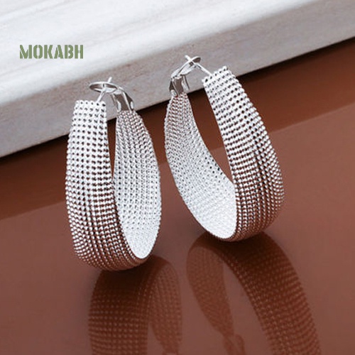 1 Đôi Bông Tai Mạ Bạc Thời Trang Hàn Quốc Dành Cho Nữ