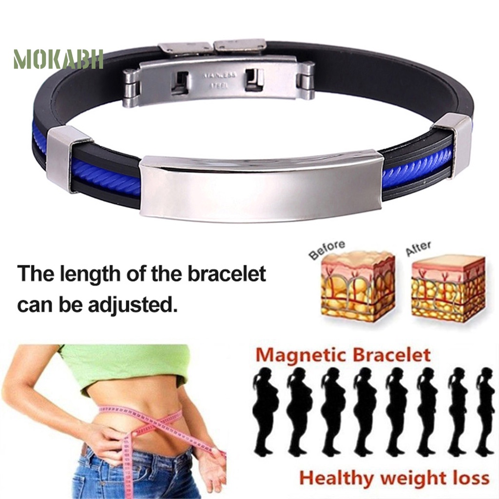 Vòng Đeo Tay Silicone Co Giãn Khóa Bằng Thép Không Gỉ Thời Trang Dành Cho Nam